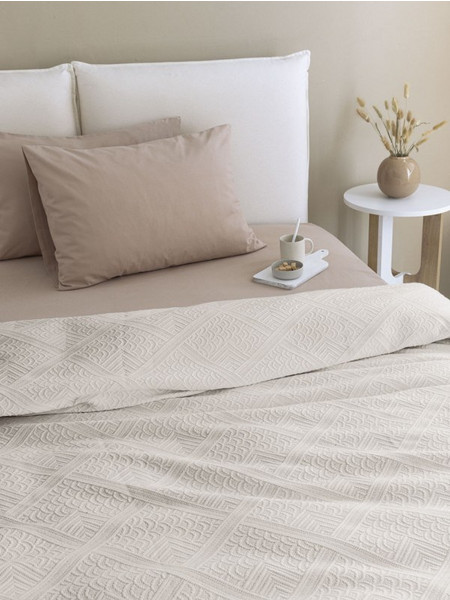 Palamaiki Κουβέρτα 250x260 CARLA IVORY Μπεζ