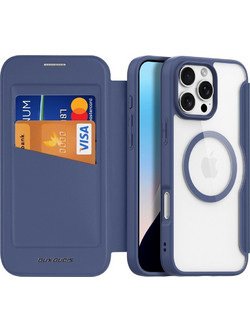 Dux Ducis Skin X Pro Book Θήκη Δερματίνης για iPhone 16 Pro Μπλε