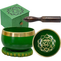 Gift Set Μπολ Διαλογισμού - Singing Bowl Heart Anahata Chakra 8cm