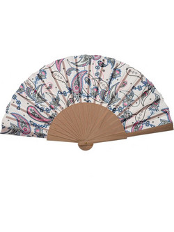 Βεντάλια Γυναίκεια ξύλινη Με Σχέδιο 23cm 98734-14 Multicolor