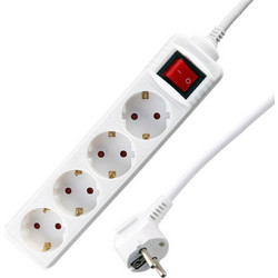 Πολύπριζα 4θ Με Διακόπτη 1,5M,3g1,5 λευκό LS-415W LIME