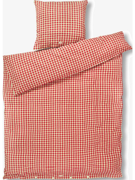 Juna - Baek&Bolge Bed Linen 140x200 cm - Red & Yellow