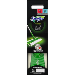 Κιτ εκκίνησης για το Swiffer Sweeper 3D Clean (1 καθαριστικό δαπέδου + 4 στεγνά μαντηλάκια + 2 υγρά μαντηλάκια)