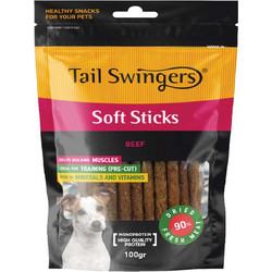 Pet Interest Tail Swingers Soft Sticks Beef 100gr