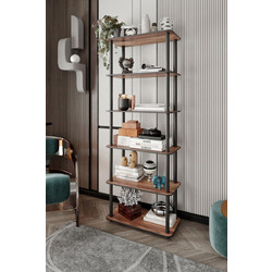 Hanah Home Bookcase 6 Rect Βιβλιοθήκη 60x30x173cm 282PTR1111