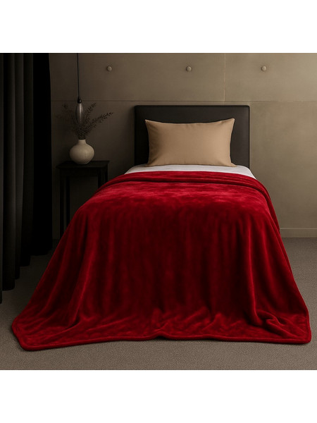 Κουβέρτα Βελουτέ 2832 Redwine Astron Μονό 150x220cm Πολυέστερ