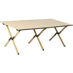 Αναδιπλούμενο Φορητό Τραπέζι Camping 120x60x45cm Μπεζ