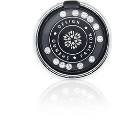Ring Holder With Faux Diamonds Black