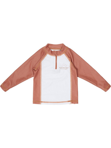 Little Dutch Vintage Sunny Stripes Αντηλιακό UV Βρεφικό Μαγιό Μπλούζα για Κορίτσι Λευκό Κοραλί LD-CL11443502