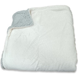 Κουβέρτα Υπέρδιπλη Fleece με Sherpa Γαρύφαλλο 220x240 - Εκρού
