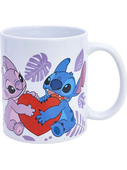 Κούπα Disney: Stitch & Angel With Heart 93488 325ml Multi Stor Κεραμικό