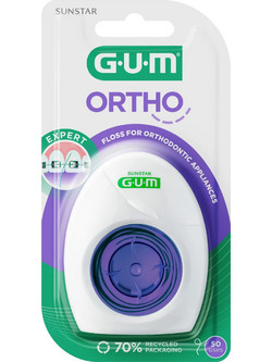 Gum Ortho 3220 Κερωμένο Οδοντικό Νήμα 50m