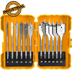 Ingco AKDL1201 Τρυπάνια Φτερού Ξύλου 6-32mm 1/4" Hex Σετ 12 τεμ