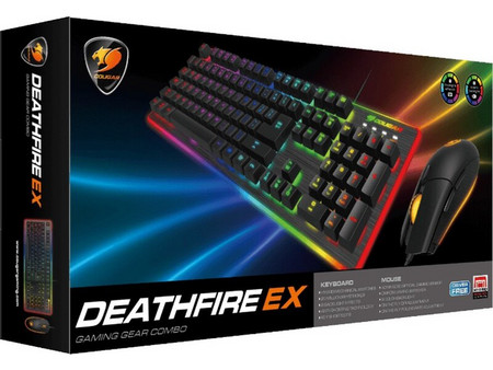 Cougar Deathfire EΧ Silver Μηχανικό Σετ Gaming Πληκτρολόγιο με Hybrid Διακόπτες RGB Black