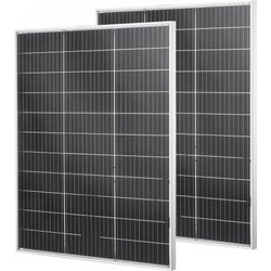 VEVOR 2PCS 100W Διπλής Όψης Ηλιακά Πάνελ, 23% Υψηλής Απόδοσης Μονοκρυσταλλικό PV Module N-Type με Έξοδο MC4 & Πλαίσιο Αλουμινίου, IP67 Αδιάβροχο Ηλιακό Πάνελ για Αυτοκίνητο Σκάφος RV Επίπεδη Στέγη Εκτ