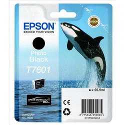 Epson T7601 Photo Black Μελάνι Εκτυπωτή Inkjet C13T76014010