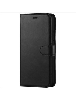 Back Cover Book Black Leather for Redmi Note 14 Pro / 14 pro+