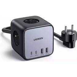 Ugreen Πολύπριζο 3 Θέσεων με 2 USB-A, 2 USB-C και Καλώδιο 1.8m