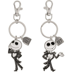Disney Nightmare Before Christmas Jakks Skellington Set 2 keychains