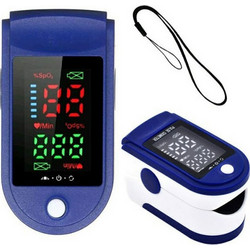 Οξύμετρο δακτύλου με οθόνη LED - Fingertip Pulse Oximeter SpO2/Heart Rate Sensor Μπλε
