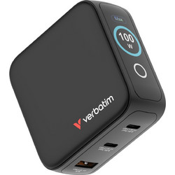 Verbatim - Mini GaN Charger 3-port 100W with Display