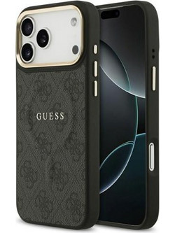 Θήκη PU Guess Apple iPhone 18 Pro Max/ 17 Pro Max MagSafe Hardcase Classic 4G Μαύρο N69335