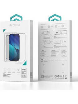 Tempered Glass Crystal Diamond Hardness Devia Apple iPhone 18 Pro Max/ 17 Pro Max με Βοηθητικό Εργαλείο Van Μαύρο (1 τεμ.) N69957