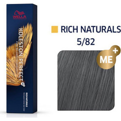 Wella Koleston Perfect Me+ Rich Naturals 5/82 Καστανό Ανοιχτό Μπλε Ματ Μόνιμη Βαφή Μαλλιών 60ml