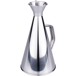 Galileo Δοχείο λαδιού 750 ml από ανοξείδωτο χάλυβα με ρύγχος που αποτρέπει τις σταγόνες SChef 5902932