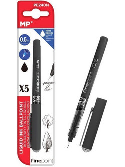 MP PE240N Στυλό Διαρκείας 0.5mm Μαύρο