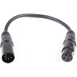 MASTER AUDIO PMC652 Αντάπτορας Καλώδιο DMX 3-pole XLR Θηλυκό σε 5-pole XLR Αρσενικό 0.3m - Master Audio