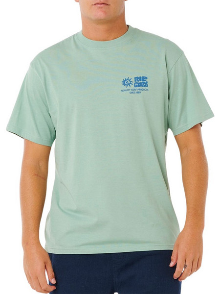 RIP CURL PACIFIC RINSE GLASS OFF TEE ALOE