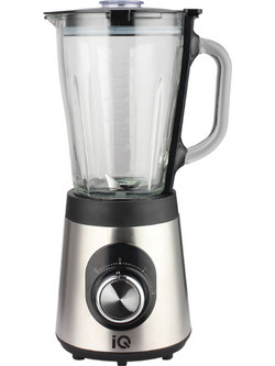 IQ Bl-416 Inox Μπλέντερ για Smoothie με Γυάλινη Κανάτα 1.5lt 800W