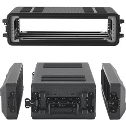 VEVOR Rack Case 2U, βάθος 260 mm, με θήκες μικροφώνου, για ενισχυτή και μίκτη DJ SLCZJJX2U12IMDAKS001V0