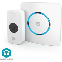 NEDIS WIFIDB11CWT Ασύρματο plug-in smart εσωτερικό κουδούνι με σειρήνα, σε λευκό χρώμα