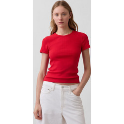 Γυναικεία Μπλούζα με Διάτρητη Πλέξη Pure red