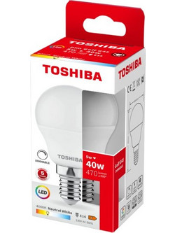 TOSHIBA LED G45 E14 5W 4000K DIMMABLE
