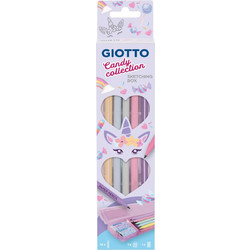 Giotto Κασετίνα Πλαστική Candy με Μολύβια Γόμα και Ξύστρα 000251000