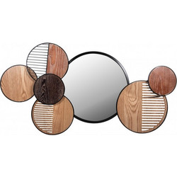 ΚΑΘΡΕΠΤΗΣ ΤΟΙΧΟΥ ΣΤΡΟΓΓΥΛΟΣ DAVION HM4217 MDF-BLACK METAL 123x5x63Υεκ