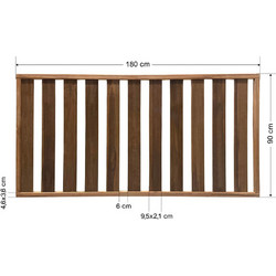 ΞΥΛΙΝΟΣ ΦΡΑΧΤΗΣ ΚΛΕΙΣΤΟΥ ΤΥΠΟΥ 180X90CM-TESIAS GROUP