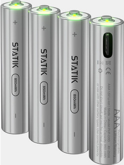 STATIK Επαναφορτιζόμενες Μπαταρίες AAA 4-PACK PUP-0110-4QTY