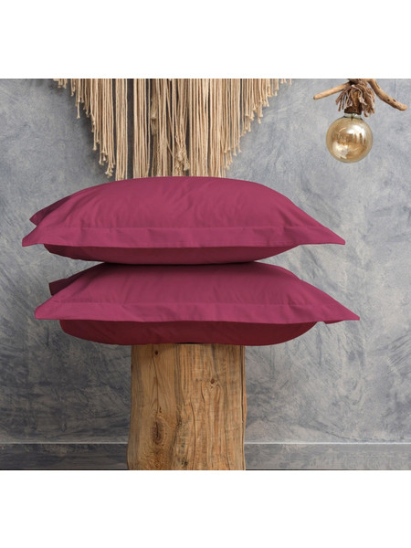 Μαξιλαροθήκες Σετ Melody Plum 200TC Percale Cotton Cokitex (50x70) 2Τεμ