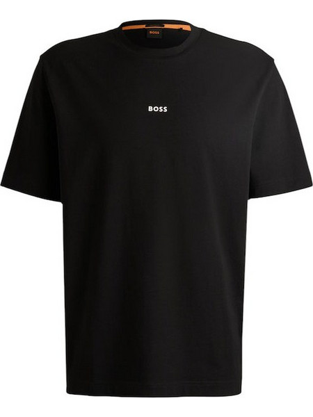 BOSS CASUAL T-SHIRT TCHUP ΜΑΥΡΟ