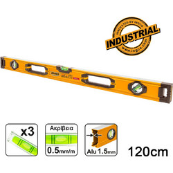 Αλφάδι Βαρέος Τύπου 120cm Αλουμινίου HSL08120
