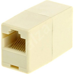 POWERTECH σύνδεσμος (μούφα) RJ45 UTP CAB-N182, 8p8c, λευκό, 5τμχ