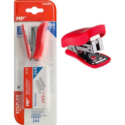 MP mini συρραπτικό με ανταλλακτικά PA636, 24/6-26/6, 10 φύλλα, κόκκινο