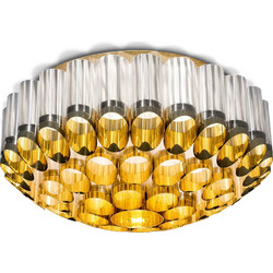 Odeon Ceiling Χρυσό Φωτιστικό Οροφής Design O65