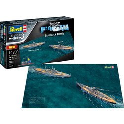 Revell 05668 First Diorama Bismarck Battle Συναρμολογούμενο Πλαστικό Μοντέλο Καραβιού 1:1200