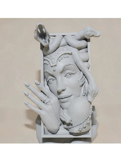 Άβαφη 3D Φιγούρα Book Nook Collection Medusa Digital Sculpture για Βάψιμο DIY (Δώρο τα Χρώματα)