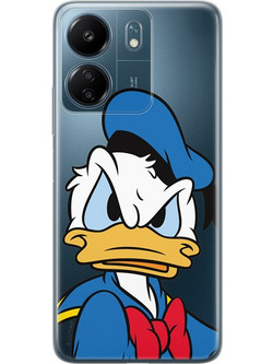 Disney Case Redmi 13C Donald Partial Print Angry Transparent